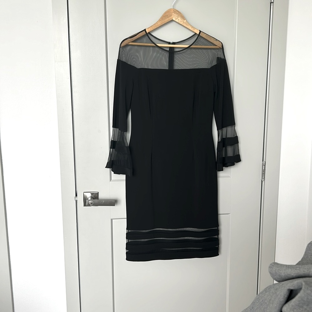 Macy’s formal bell sleeve midi dress